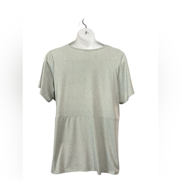 NEW, Penningtons, Plus Size Wrap Blouse, 2X, Green, White - Picture 6 of 8